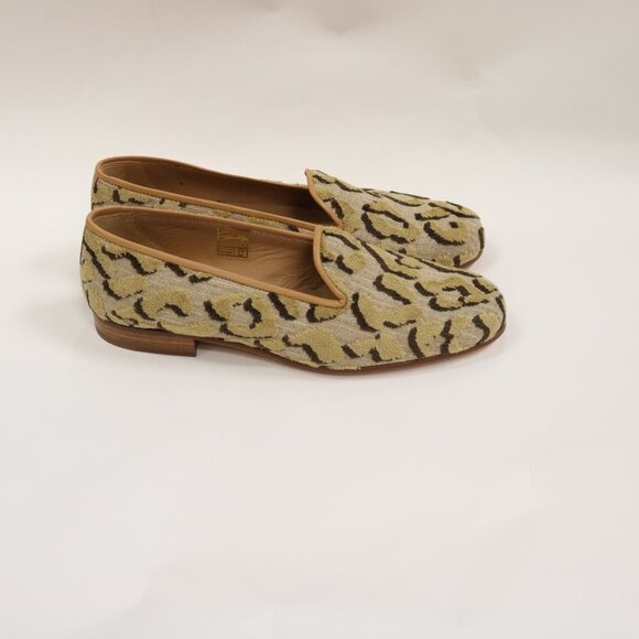 New Stubbs & Wootton Limited Edition Velvet Burnout Animal Print Size 7 Slippers - Picture 3 of 10